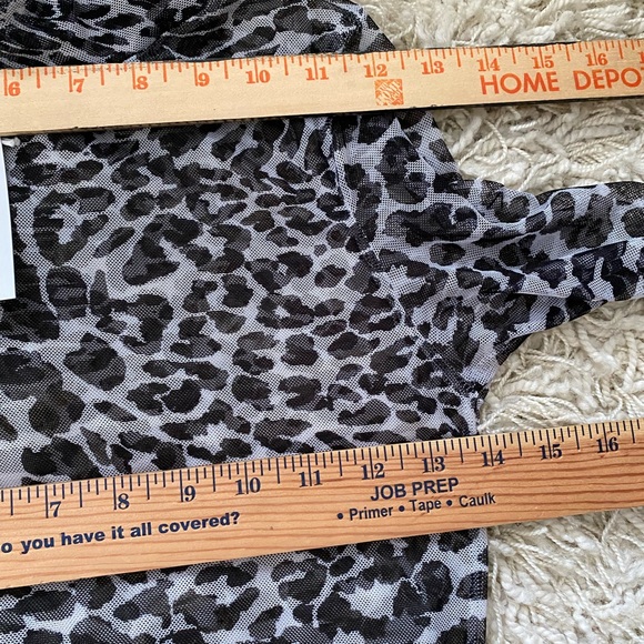 NWT Antistar Black Leopard Printed High Neck Top - Picture 6 of 10
